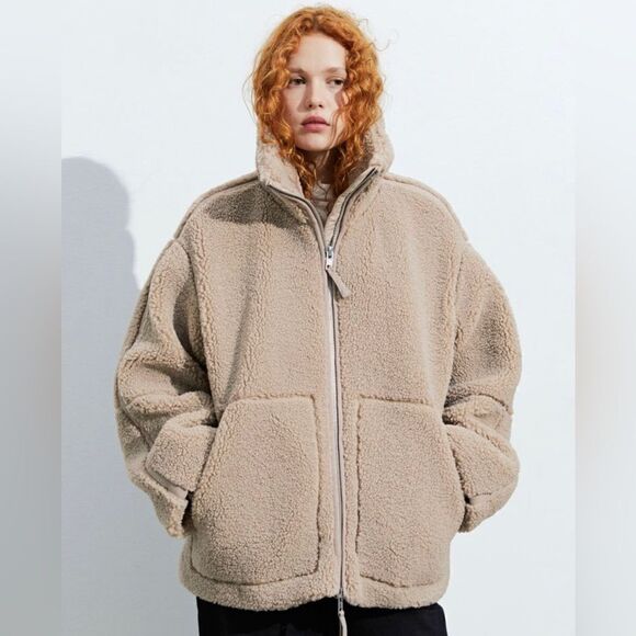 LAST! H&M Teddy Bear Faux Shearling Jacket - Picture 5 of 6